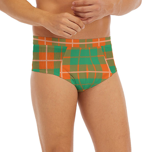 Irish Saint Patrick's Day Tartan Print Men's Briefs