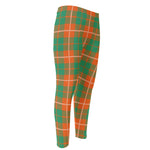 Irish Saint Patrick's Day Tartan Print Men's Compression Pants