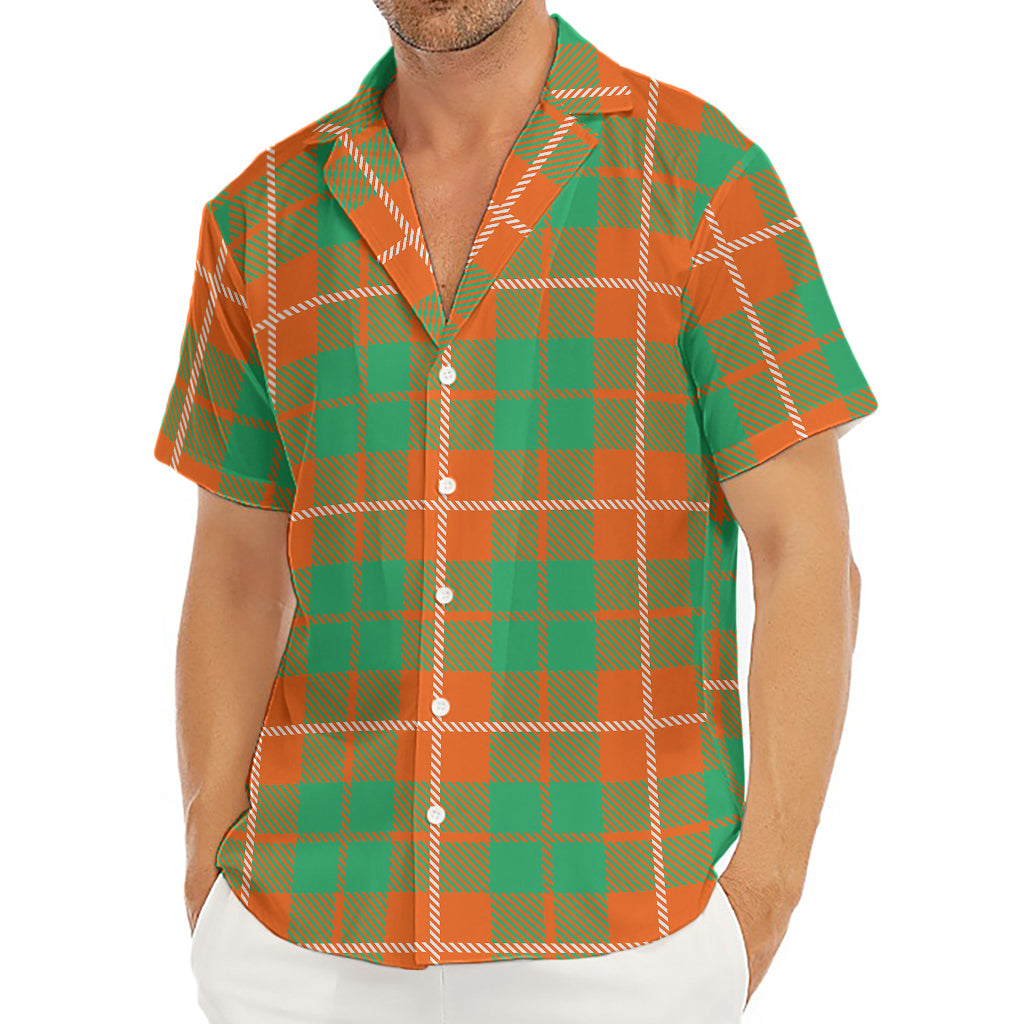Irish Saint Patrick's Day Tartan Print Men's Deep V-Neck Shirt