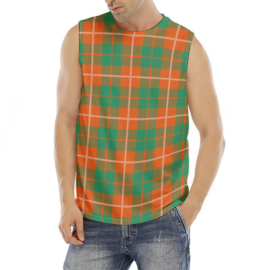Irish Saint Patrick's Day Tartan Print Men's Fitness Tank Top