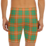 Irish Saint Patrick's Day Tartan Print Men's Long Boxer Briefs