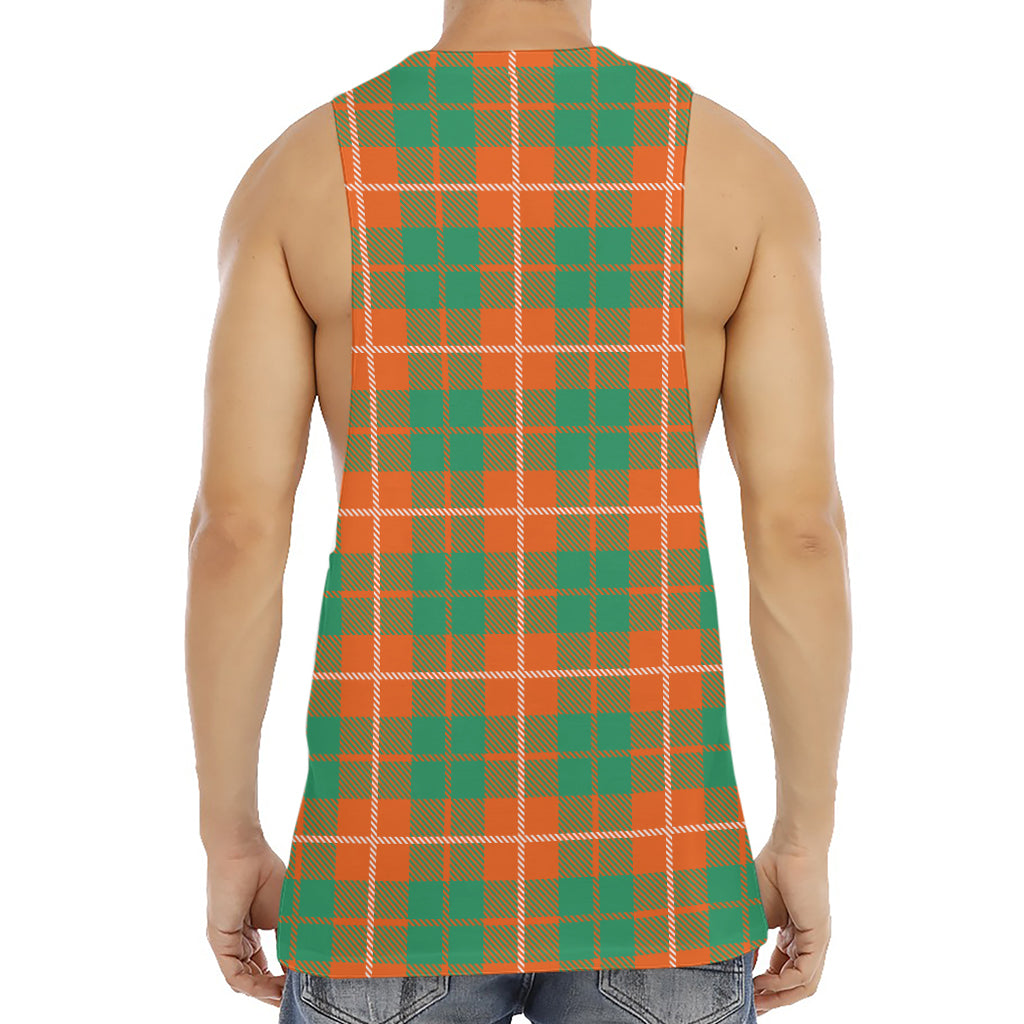 Irish Saint Patrick's Day Tartan Print Men's Muscle Tank Top