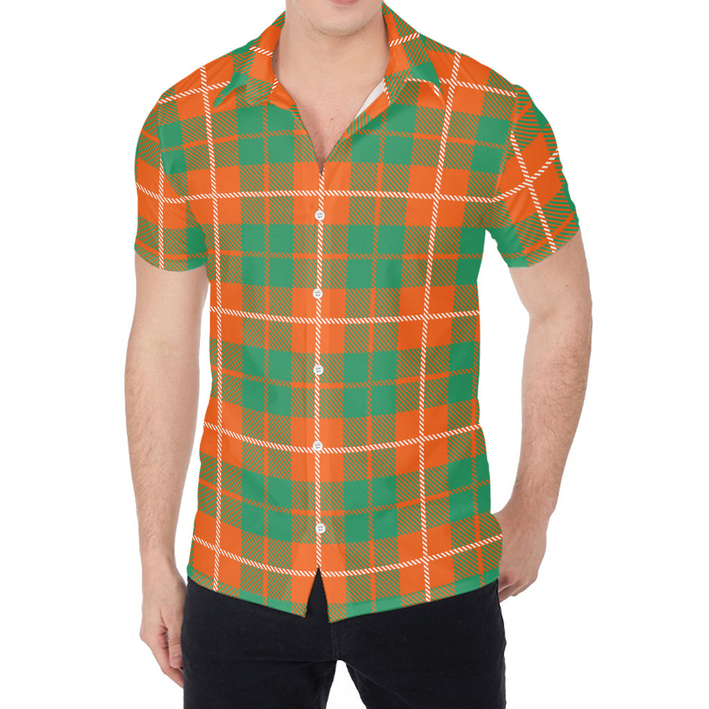 Irish Saint Patrick's Day Tartan Print Men's Shirt