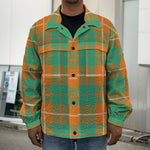 Irish Saint Patrick's Day Tartan Print Men's Shirt Jacket