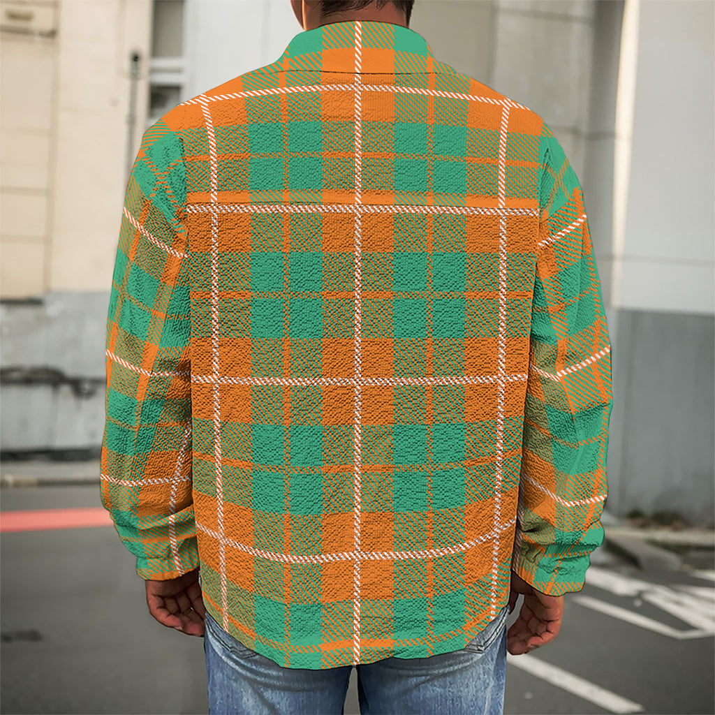 Irish Saint Patrick's Day Tartan Print Men's Shirt Jacket
