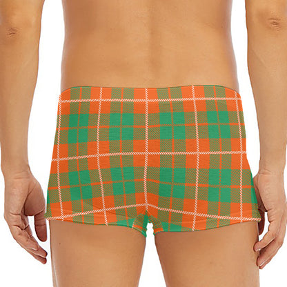 Irish Saint Patrick's Day Tartan Print Men's Short Boxer Briefs