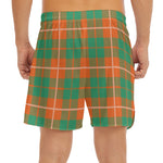 Irish Saint Patrick's Day Tartan Print Men's Split Running Shorts