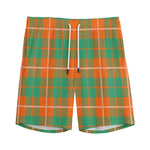 Irish Saint Patrick's Day Tartan Print Men's Sports Shorts