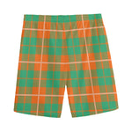 Irish Saint Patrick's Day Tartan Print Men's Sports Shorts