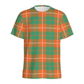 Irish Saint Patrick's Day Tartan Print Men's Athletic T-Shirt