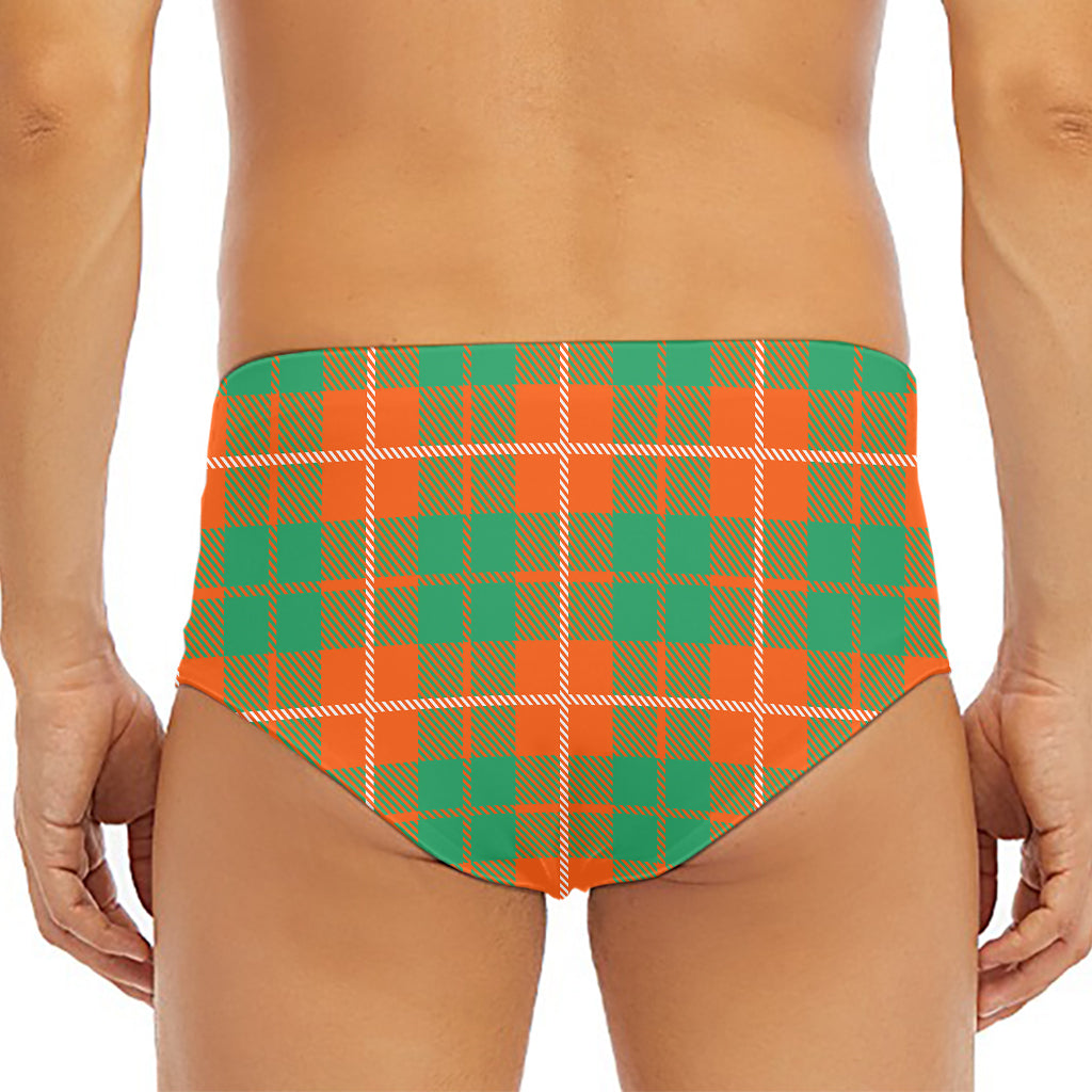 Irish Saint Patrick's Day Tartan Print Men's Triangle Swim Briefs