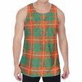Irish Saint Patrick's Day Tartan Print Men's Velvet Tank Top