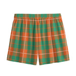 Irish Saint Patrick's Day Tartan Print Mesh Shorts