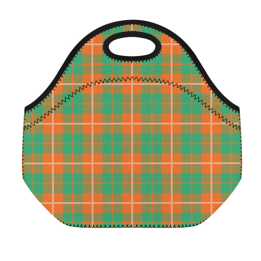 Irish Saint Patrick's Day Tartan Print Neoprene Lunch Bag