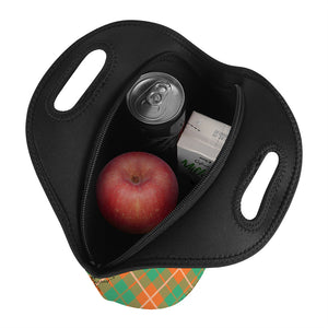 Irish Saint Patrick's Day Tartan Print Neoprene Lunch Bag