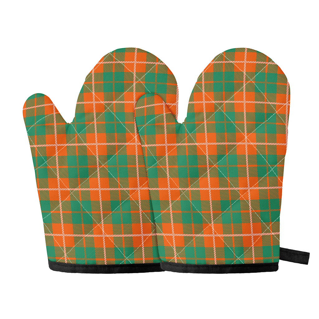 Irish Saint Patrick's Day Tartan Print Oven Mitts