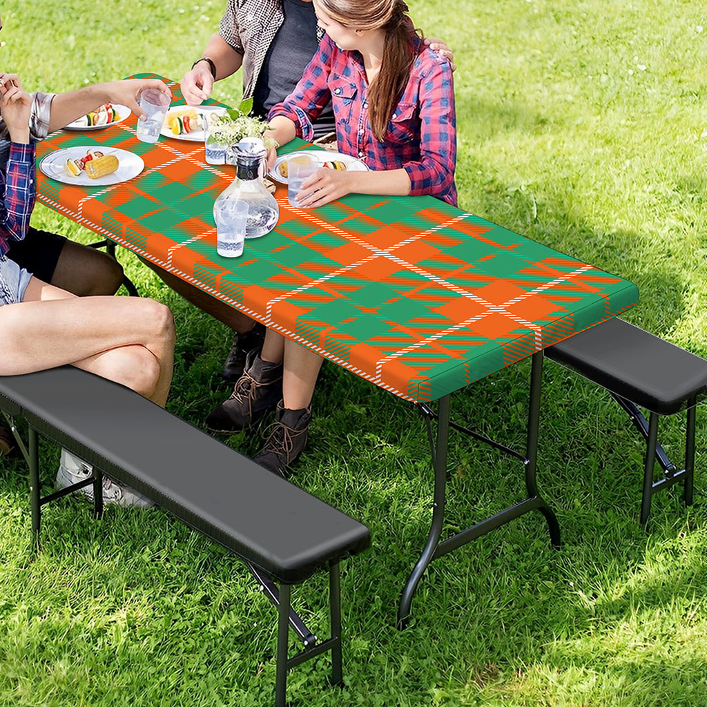 Irish Saint Patrick's Day Tartan Print Picnic Table Cover
