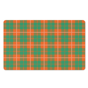 Irish Saint Patrick's Day Tartan Print Polyester Doormat