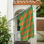 Irish Saint Patrick's Day Tartan Print Polyester Flag
