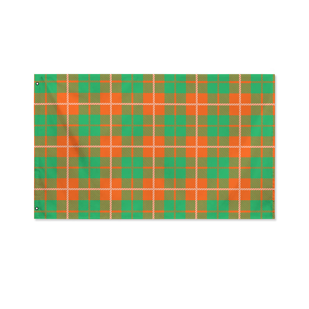 Irish Saint Patrick's Day Tartan Print Polyester Flag