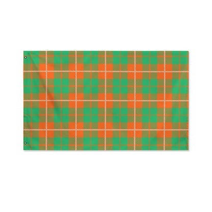 Irish Saint Patrick's Day Tartan Print Polyester Flag