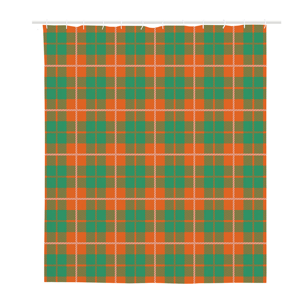 Irish Saint Patrick's Day Tartan Print Polyester Shower Curtain