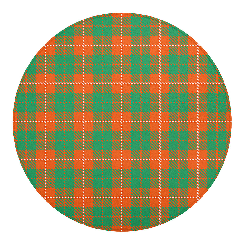 Irish Saint Patrick's Day Tartan Print Round Blanket