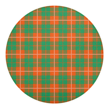 Irish Saint Patrick's Day Tartan Print Round Blanket