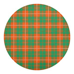 Irish Saint Patrick's Day Tartan Print Round Blanket