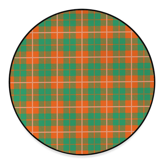 Irish Saint Patrick's Day Tartan Print Round Floor Mat