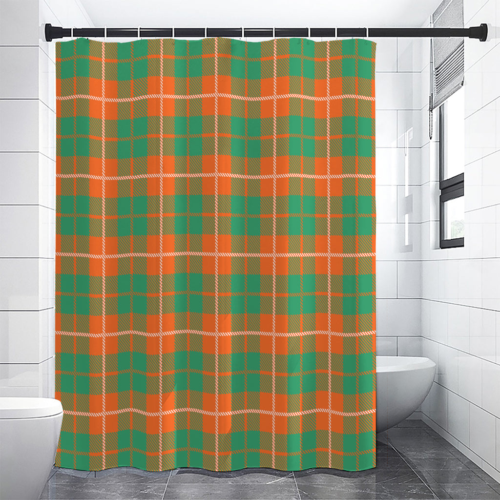Irish Saint Patrick's Day Tartan Print Shower Curtain