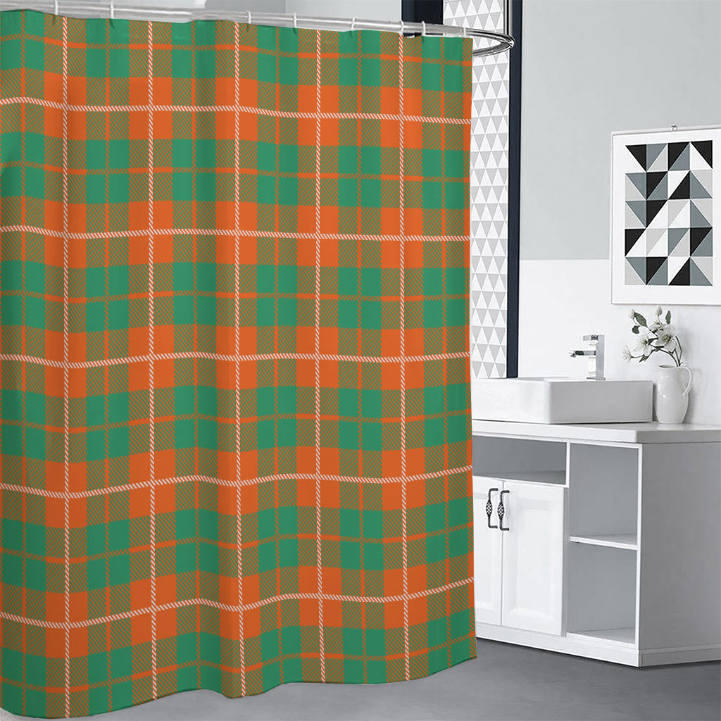 Irish Saint Patrick's Day Tartan Print Shower Curtain