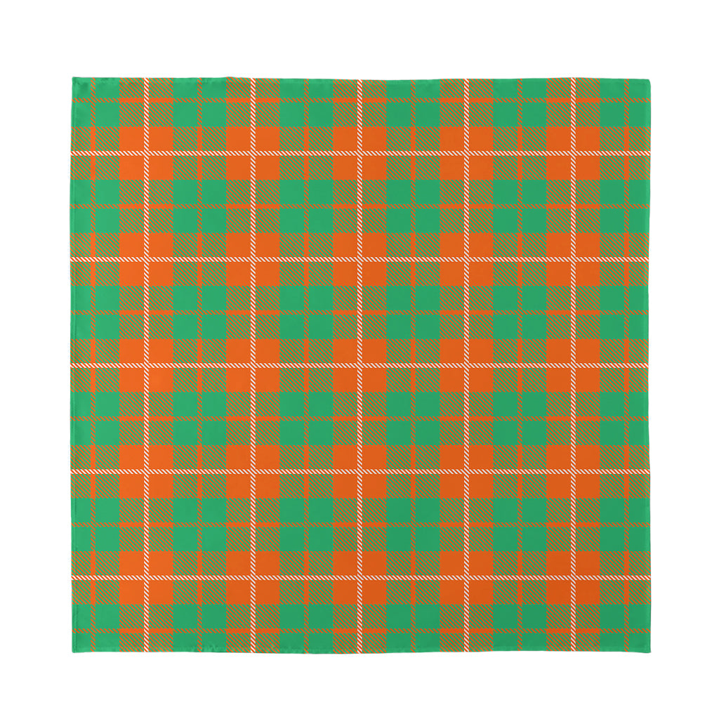 Irish Saint Patrick's Day Tartan Print Silk Bandana