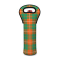 Irish Saint Patrick's Day Tartan Print Single Neoprene Wine Tote