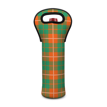 Irish Saint Patrick's Day Tartan Print Single Neoprene Wine Tote
