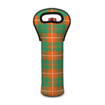 Irish Saint Patrick's Day Tartan Print Single Neoprene Wine Tote