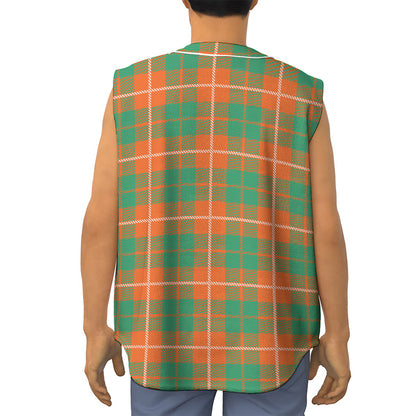 Irish Saint Patrick's Day Tartan Print Sleeveless Baseball Jersey