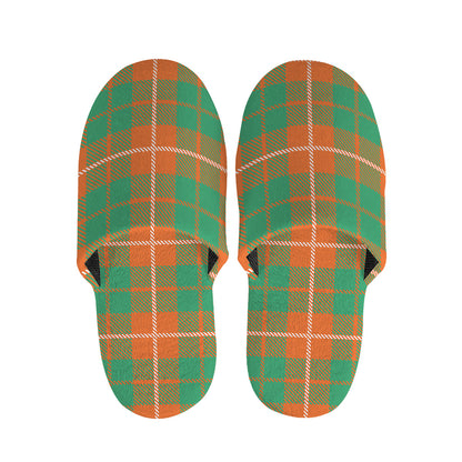 Irish Saint Patrick's Day Tartan Print Slippers