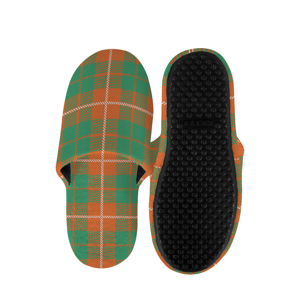Irish Saint Patrick's Day Tartan Print Slippers