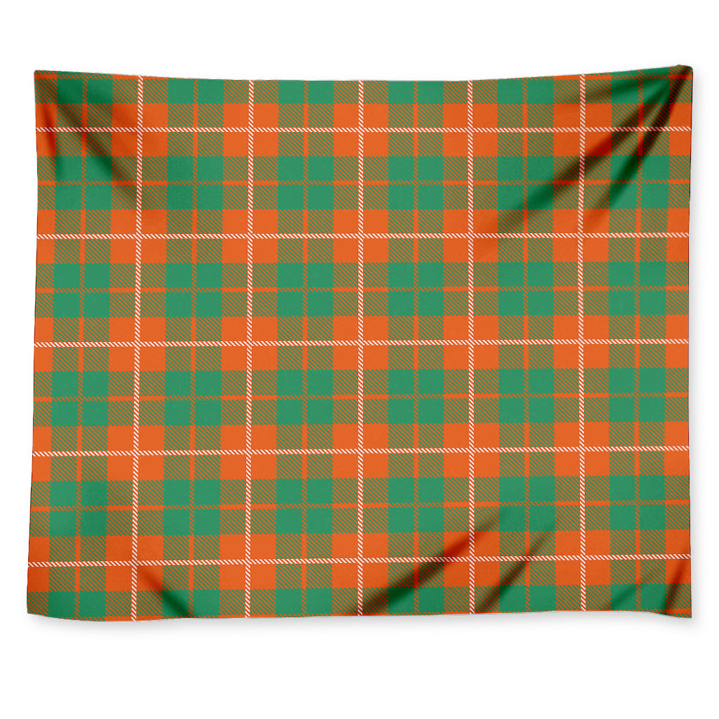 Irish Saint Patrick's Day Tartan Print Tapestry