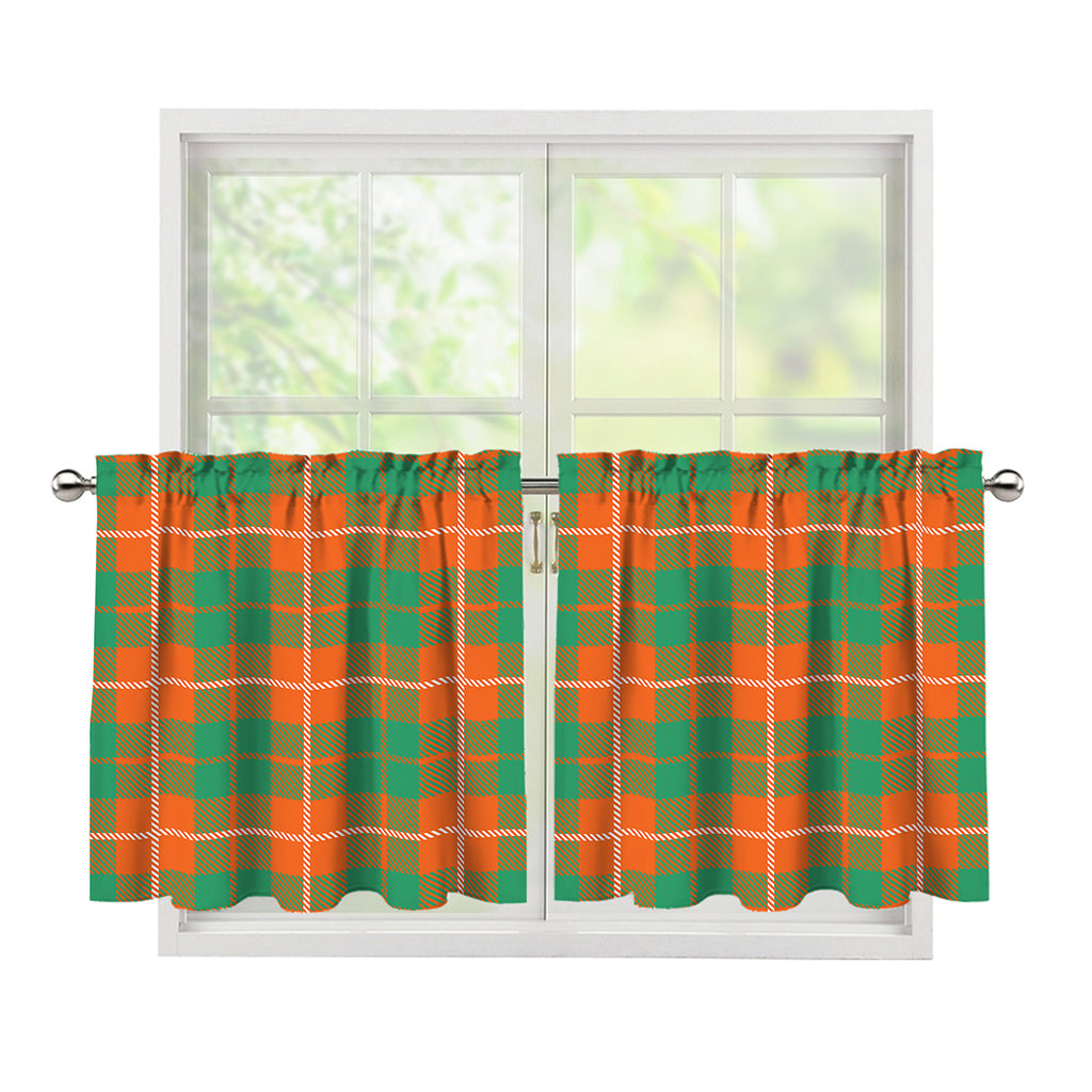 Irish Saint Patrick's Day Tartan Print Tier Curtains
