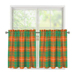 Irish Saint Patrick's Day Tartan Print Tier Curtains