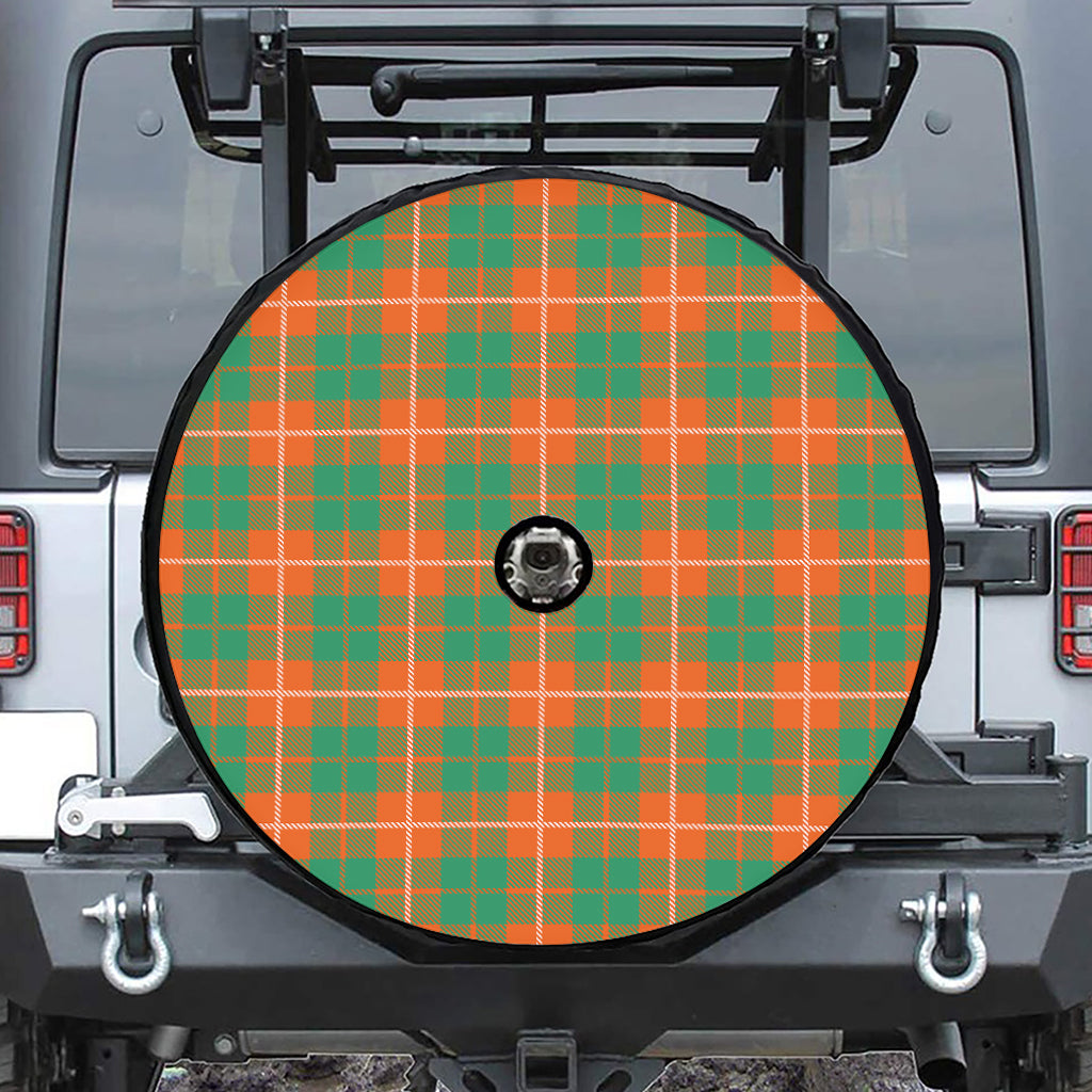 Irish Saint Patrick's Day Tartan Print Tire Cover With Camera Hole