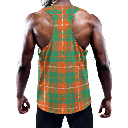 Irish Saint Patrick's Day Tartan Print Training Tank Top