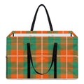 Irish Saint Patrick's Day Tartan Print Utility Tote Bag