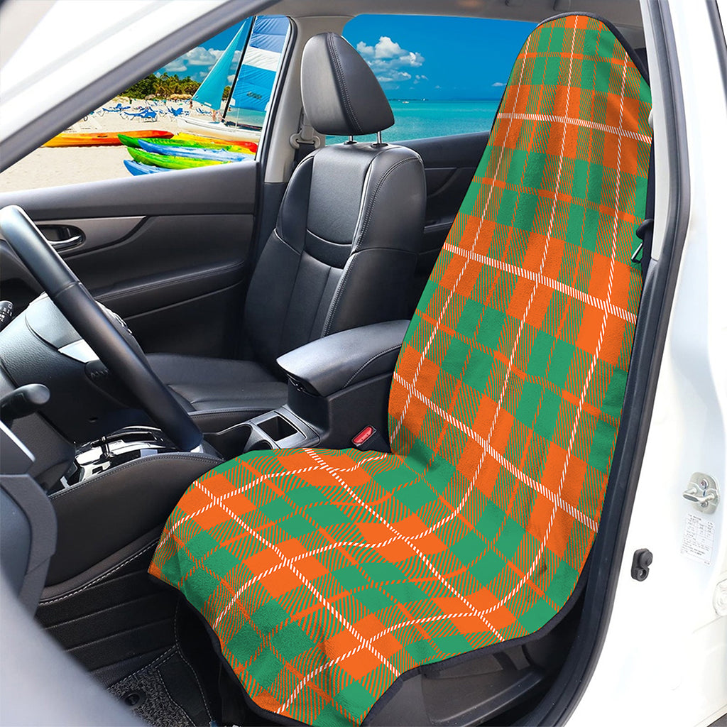 Irish Saint Patrick's Day Tartan Print Waterproof Car Seat Cover
