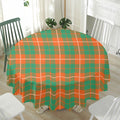 Irish Saint Patrick's Day Tartan Print Waterproof Round Tablecloth