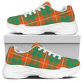 Irish Saint Patrick's Day Tartan Print White Chunky Shoes
