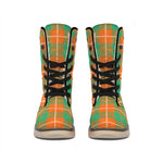 Irish Saint Patrick's Day Tartan Print Winter Boots