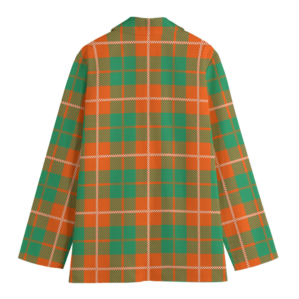 Irish Saint Patrick's Day Tartan Print Women's Blazer